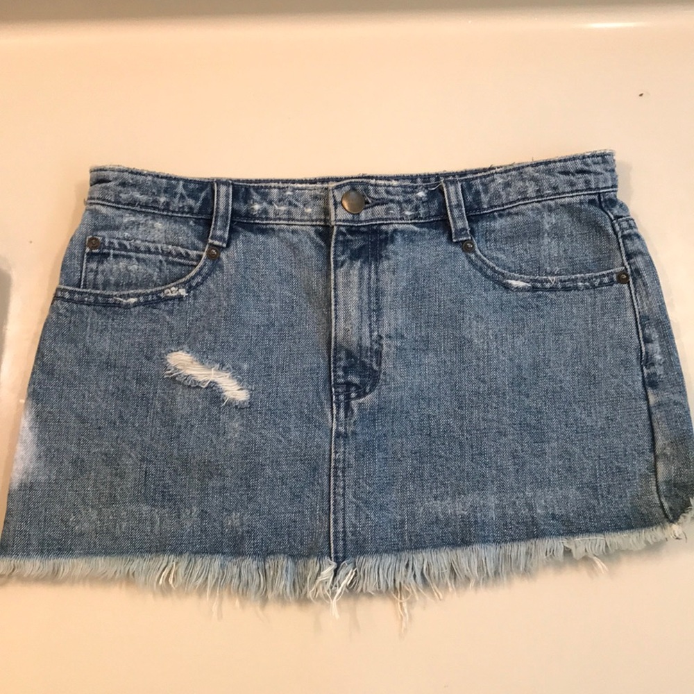 Free People denim skirt